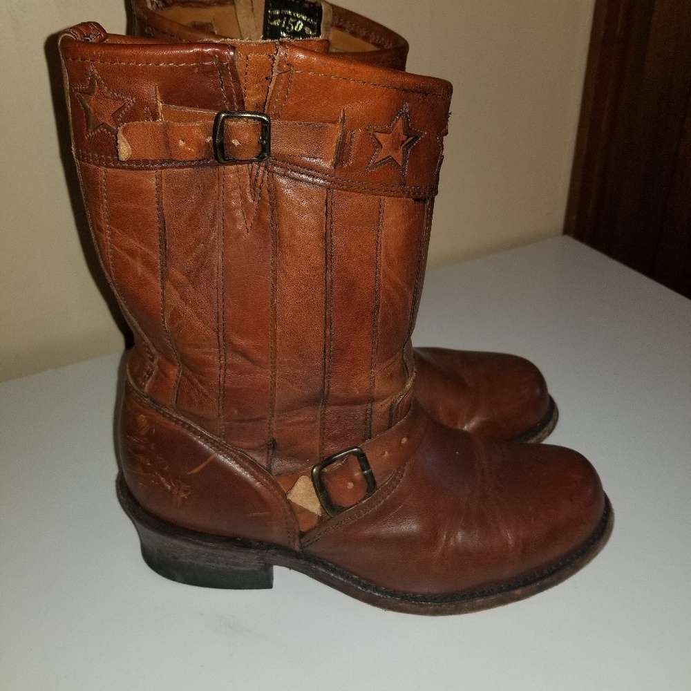 Frye 75154 Anniversary Engineer Boots Americana
